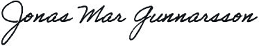 Signature of Jónas Már Gunnarsson